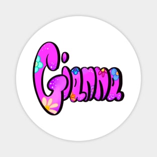 Gianna girls first name in purple Personalized personalised customised name Gianna Magnet